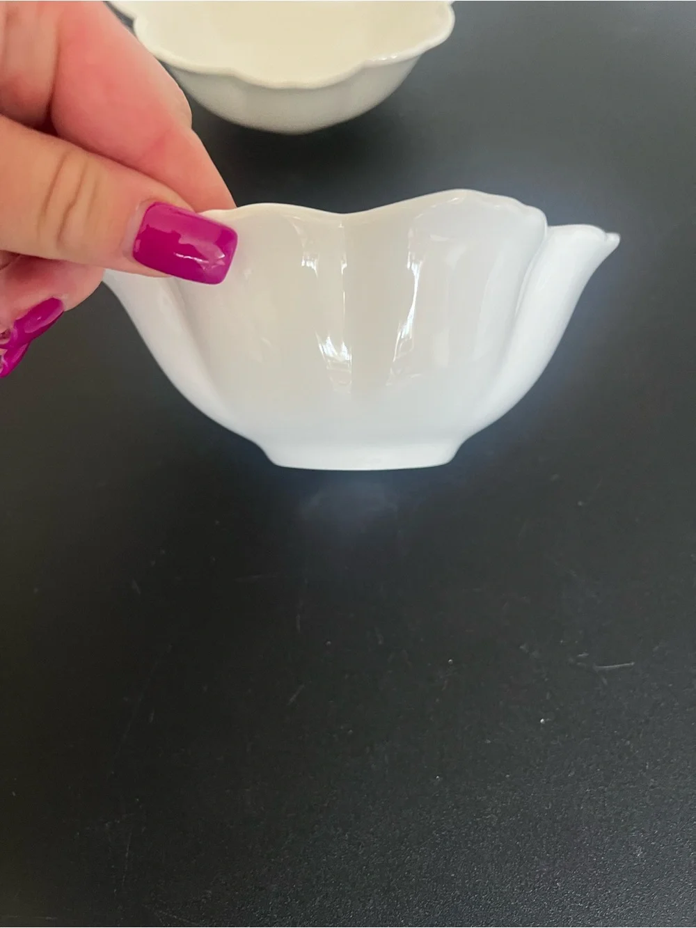 White Floral Pottery Barn Ceramic Serving Bowls - Set of 2
